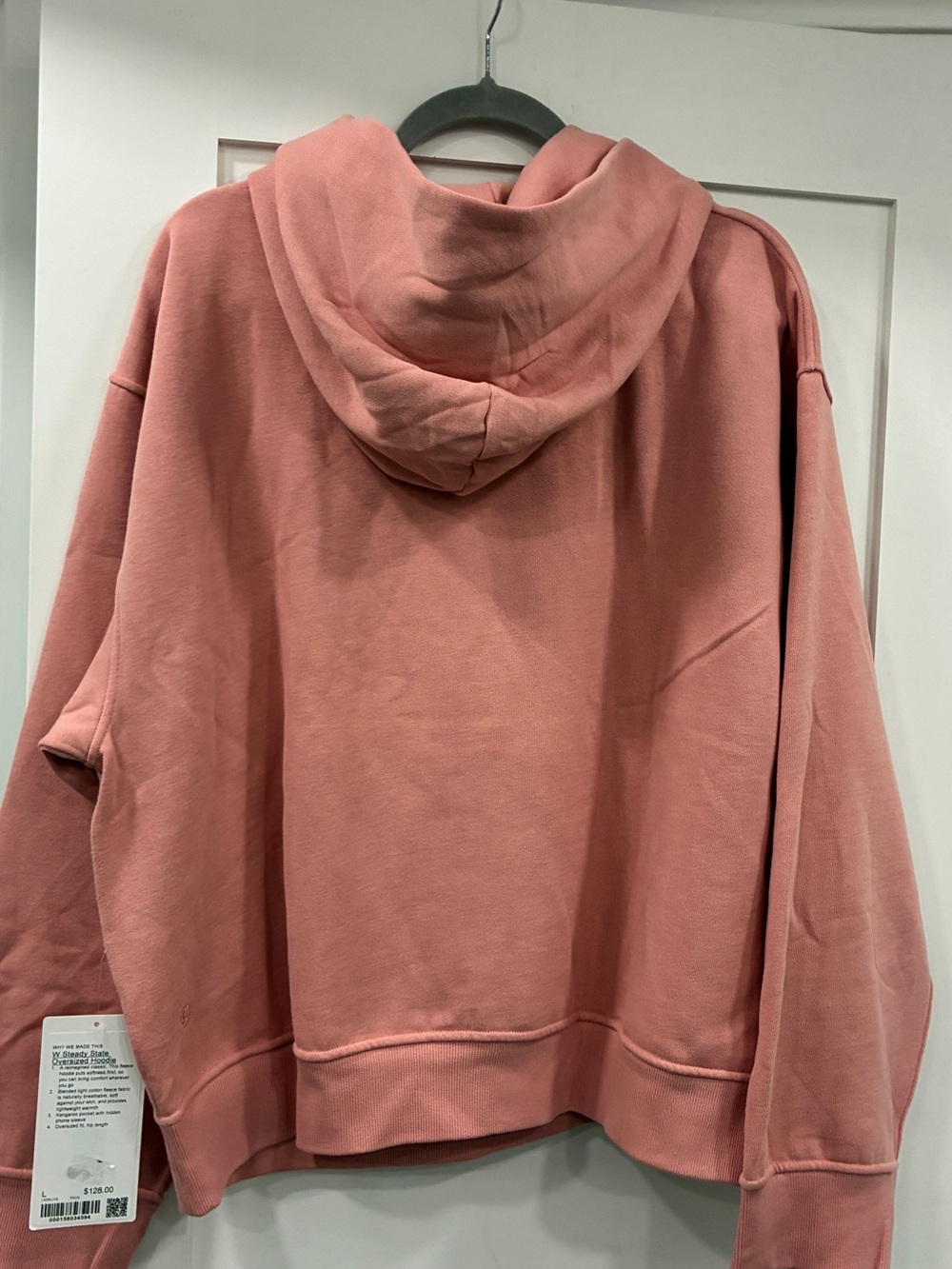 Lululemon W Steady State Oversized Hoodie Pink Large NWT - Picture 4 of 5